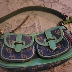 Designer Blue and Green Women's Bag